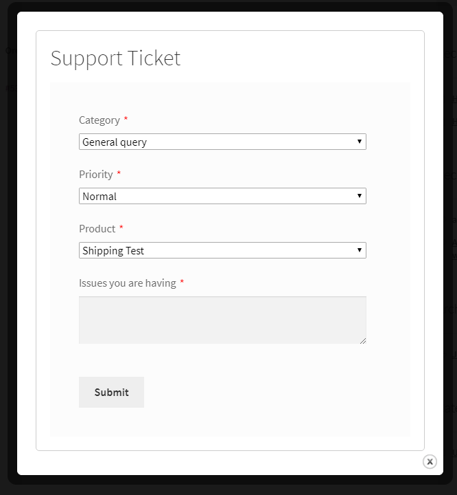 Customer Support Entry Form Example Store_customer_support_form(1) – UniSci